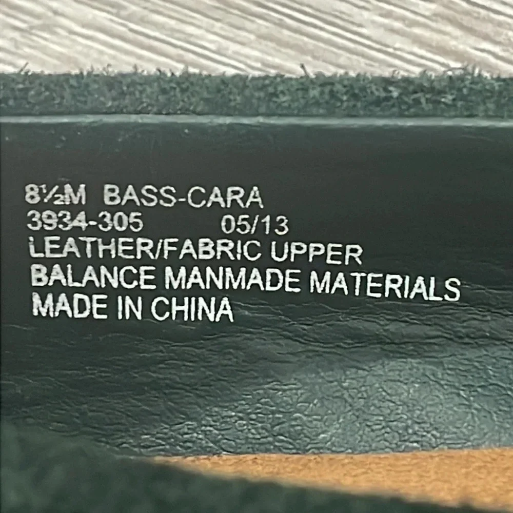 G.H. BASS & CO Cara Green Leather Suede Reptile Ballet Flat 8.5